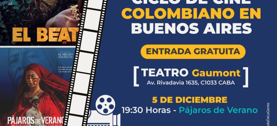  5 de diciembre a la inauguración del ciclo de cine colombiano