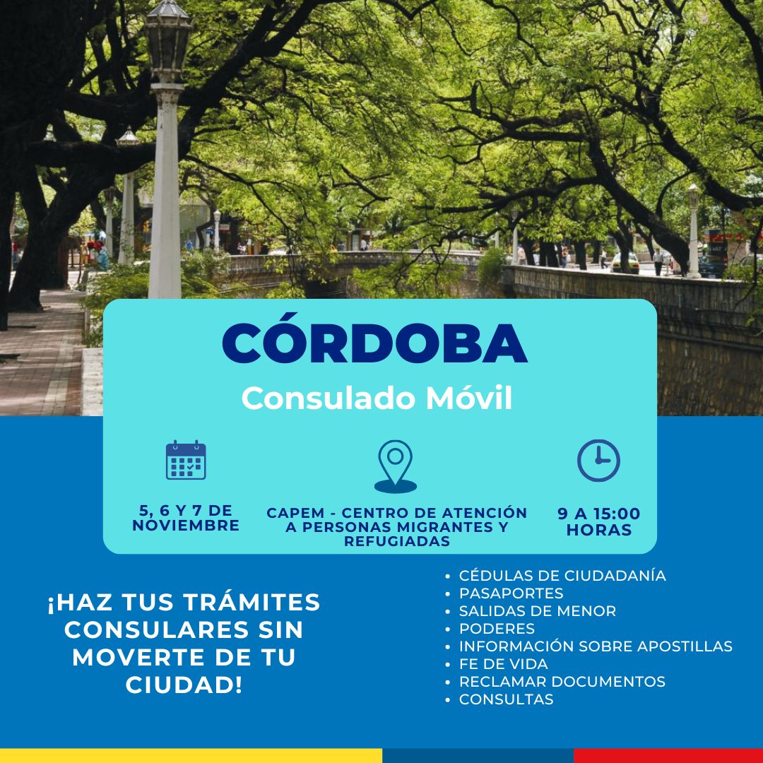 Consulado Móvil en Córdoba Capital