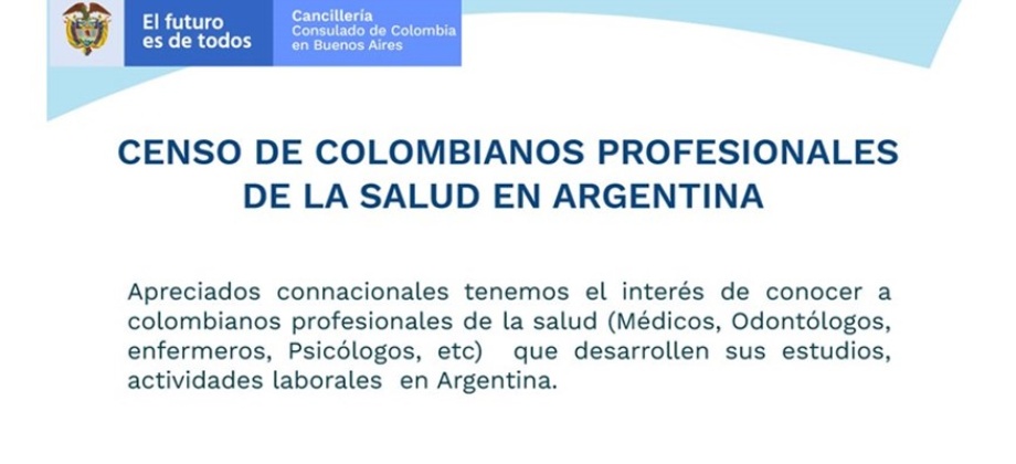 Censo de colombianos profesionales de la salud en Argentina
