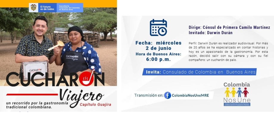 El Consulado de Colombia en Buenos Aires invita a un recorrido virtual por la gastronomía tradicional colombiana de La Guajira, el 2 de junio de 2021