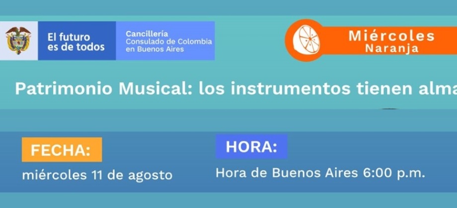 Patrimonio Musical, los instrumentos tienen alma es la charla organizada por el Consulado 
