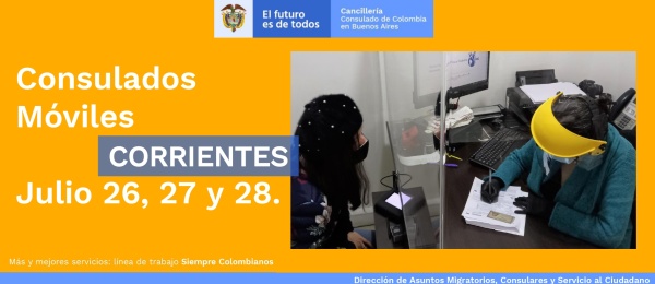 Consulado de Colombia en Buenos Aires invita al Consulado Móvil 