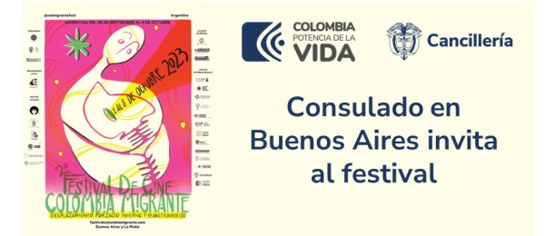 Consulado en Buenos Aires invita al Festival de Cine Colombia Migrante