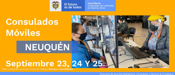 Consulado de Colombia en Buenos Aires realizará la jornada de Consulado Móvil 
